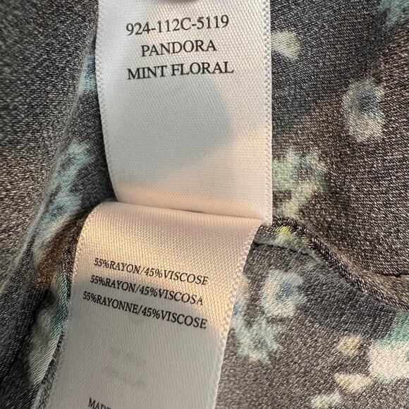 Rails Pandora Mint Floral Satin Crepe Midi Cut Out Lace Trim Dress Small - Picture 14 of 15